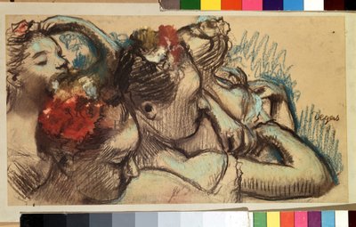 Danseuses, dessin de Edgar Degas (1834-1917) - Edgar Degas