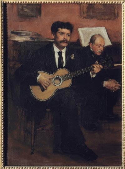 Le ténor espagnol Lorenzo Pagans et le père - Edgar Degas