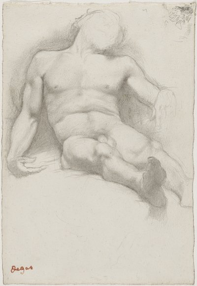 Étude - Homme Nu Couché - Edgar Degas