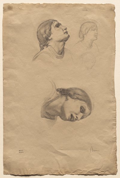 Quatre études de la tête d