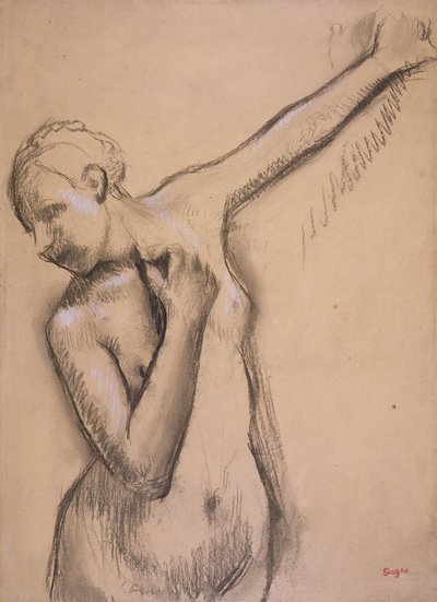 Jeune fille nue à mi-corps, vers 1895 - Edgar Degas