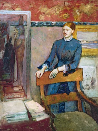 Hélène Rouart dans le bureau de son père, c.1886 - Edgar Degas