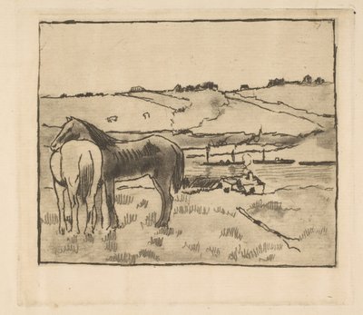 Chevaux dans le pré, 1891-92 - Edgar Degas