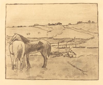 Chevaux dans la Prairie - Edgar Degas