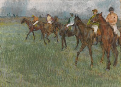 Jockeys sous la Pluie - Edgar Degas