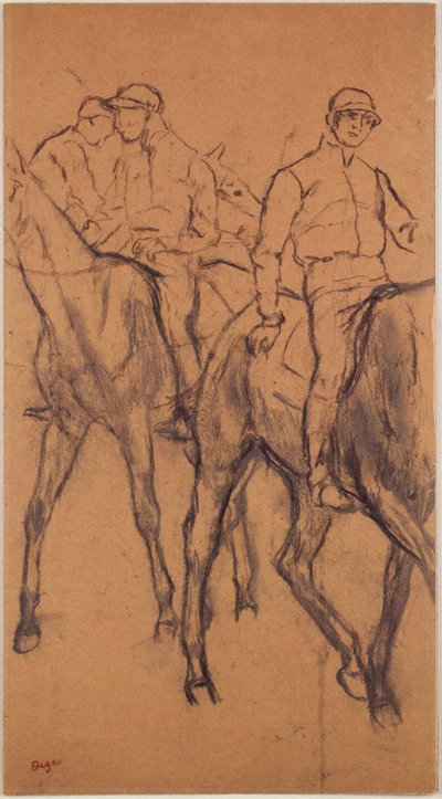 Jockeys auf Pferden - Edgar Degas