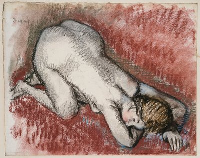 Femme nue agenouillée, vers 1889-95 - Edgar Degas