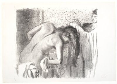 La sortie du bain (grande planche) - Edgar Degas
