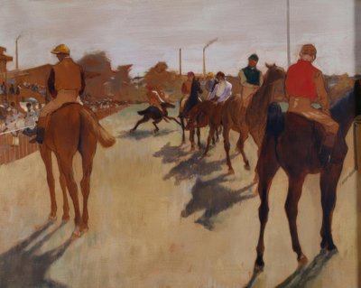 Le défilé, dit aussi Chevaux de course devant les tribunes - Edgar Degas