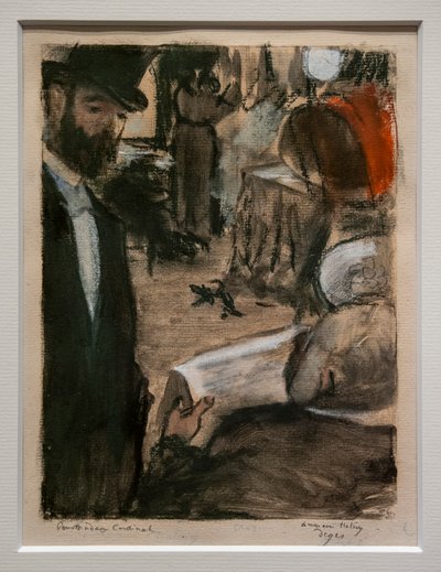 Ludovic Halévy trouve Madame Cardinal dans une loge - Edgar Degas