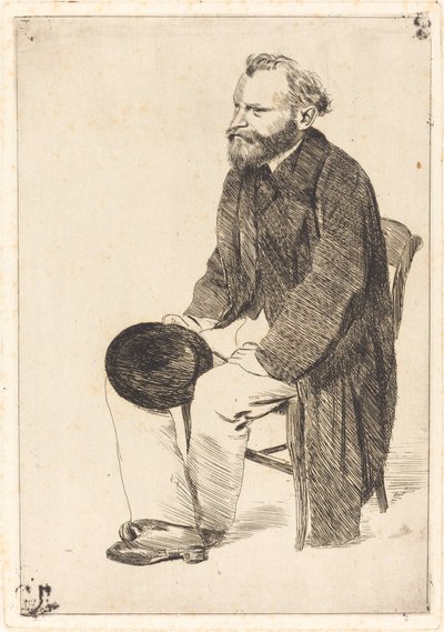 Manet assis, tourné à gauche - Edgar Degas