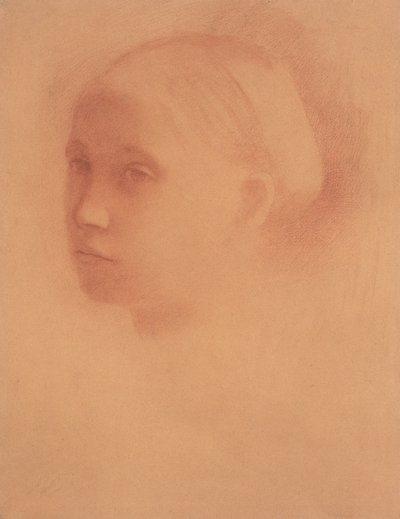 Marguerite Degas enfant, vers 1854 (sanguine sur papier) - Edgar Degas