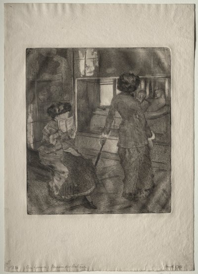 Mary Cassatt au Louvre : La galerie étrusque, 1879-1880 - Edgar Degas