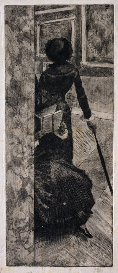 Mary Cassatt au Louvre, La Galerie des Peintures, 1879-80 - Edgar Degas