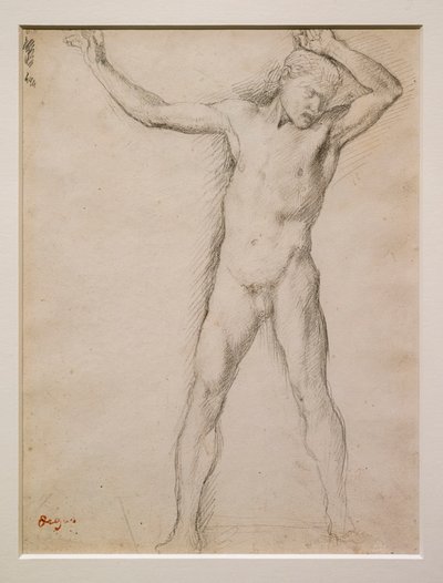 Visage nu, bras levés, vers 1859-1861 - Edgar Degas