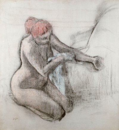 Femme nue se séchant après le bain, vers 1898 - Edgar Degas