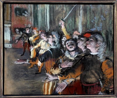 Pastel extras ou choristes sur monotype par Edgar Degas (1834-1917) 1877 Dim. 0,27x0,32 m Paris, musée d
