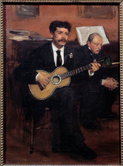 Portraits de Lorenzo Pagans (1838-1883) ténor espagnol et Auguste De Gas (1807-1874) père de l