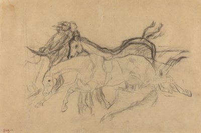 Chevaux de Course étude pour Scène de la Course d