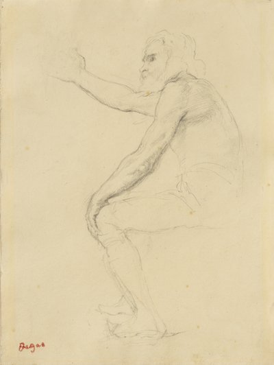 Vieil homme assis, c.1862 - Edgar Degas