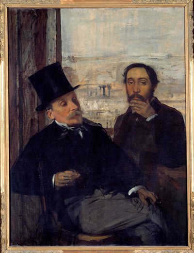 Autoportrait avec le peintre Evariste de Valernes (1816-1896) - Edgar Degas