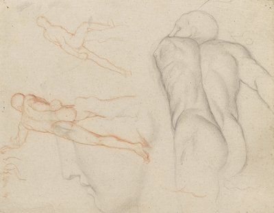 Études du "Gladiateur Borghèse", c.1856-57 - Edgar Degas