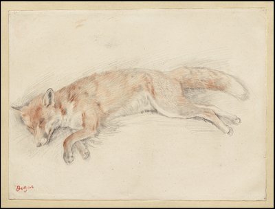 Étude pour "Renard mort dans la forêt", vers 1861-64 - Edgar Degas