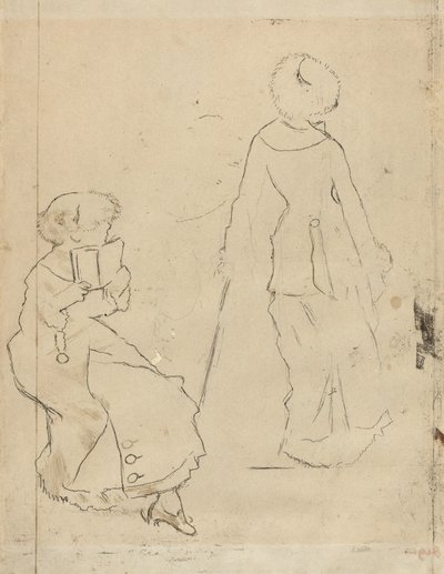 Étude pour "Mary Cassatt au Louvre" [verso] - Edgar Degas