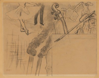Étude pour le programme de la Soirée Artistique de la Galerie Ponsin, 15 mai 1884 - Edgar Degas