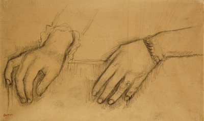 Étude de Mains, Pour le Portrait de Hélène Rouart, vers 1886 - Edgar Degas