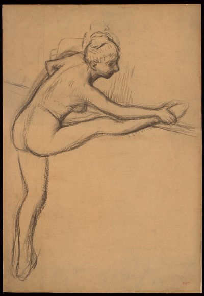 Studie eines Aktes (Tänzerin an der Barre) - Edgar Degas