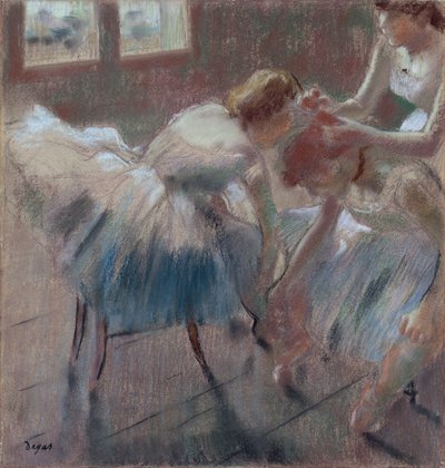 Trois danseuses se préparant pour le cours, vers 1880 - Edgar Degas