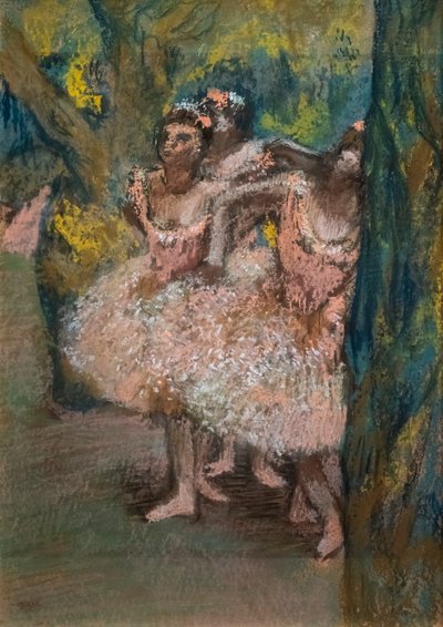 Trois danseuses en jupes saumon - Edgar Degas
