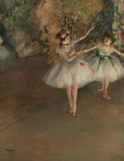 Deux danseuses sur scène - Edgar Degas
