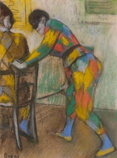 Deux arlequins - Edgar Degas