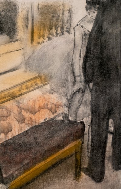 Deux hommes et deux danseurs (détail) - Edgar Degas