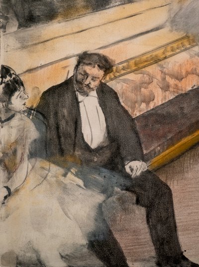 Deux hommes et deux danseurs (détail) - Edgar Degas