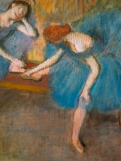 Deux danseurs au repos (également connu sous le nom de « Danseurs bleus ») (détail) - Edgar Degas