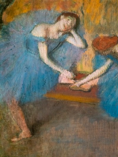 Deux danseuses au repos (également connu sous le nom de « Danseuses bleues ») (détail) - Edgar Degas
