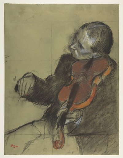 Violoniste, étude pour « La Leçon de danse » - Edgar Degas