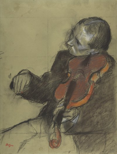 Violoniste, Étude pour La Leçon de Danse - Edgar Degas