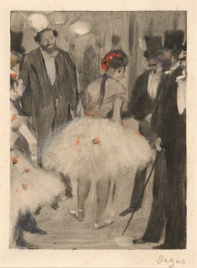 Virginie admirée tandis que le marquis Cavalcanti regarde - Edgar Degas
