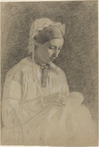 Femme brodant, 1855-1860 - Edgar Degas