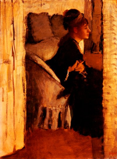 Femme mettant ses gants - Edgar Degas