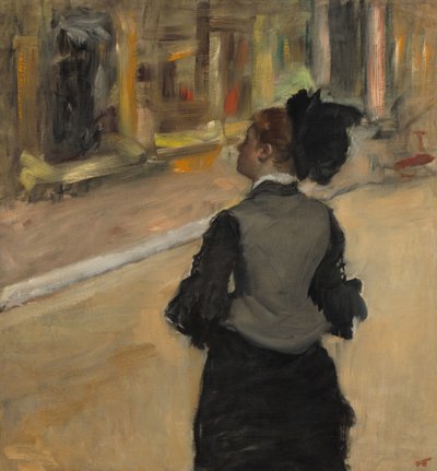 Femme vue de dos, visite à un musée, vers 1879-1885 - Edgar Degas