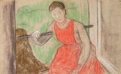 Femme à une fenêtre - Edgar Degas