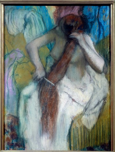 Femme se coiffant - Edgar Degas