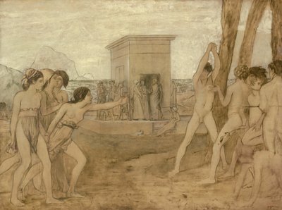 Jeunes filles spartiates défiant des garçons - Edgar Degas