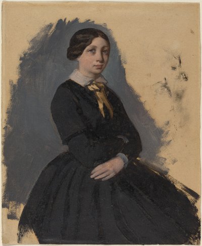Jeune femme en noir - Edgar Degas