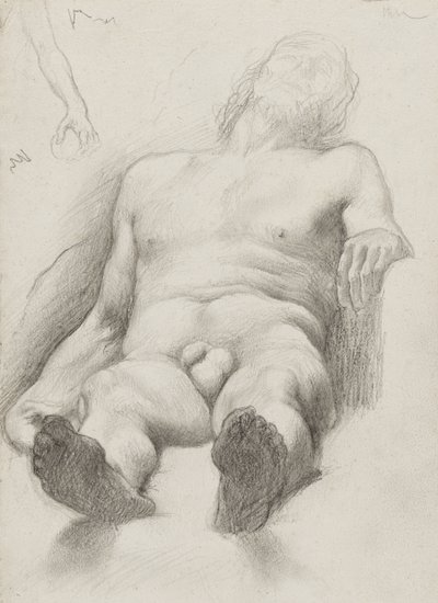 Étude - Homme nu couché, 1856-58 - Edgar Degas